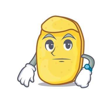 Patates cipsi maskot karikatür bekliyor