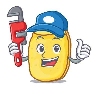 Tesisatçı patates cipsi maskot çizgi film