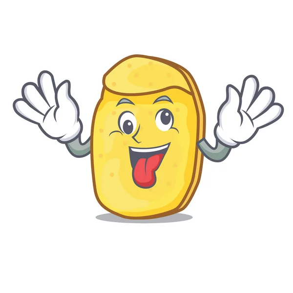 Crazy potato chips mascot cartoon — Stock Vector