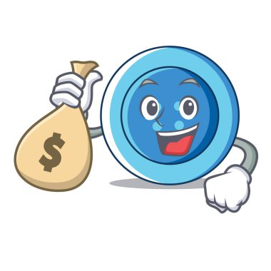 Para çanta giyim düğmesini karakter karikatür ile