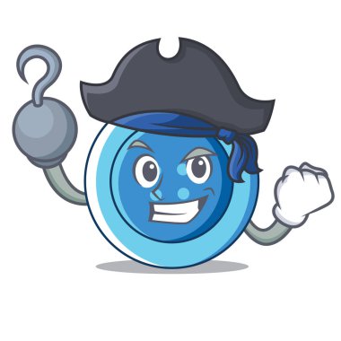 Korsan giyim düğmesini karakter karikatür