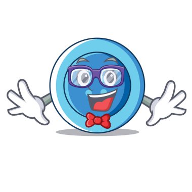Geek giyim düğmesini karakter karikatür
