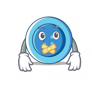 Sessiz giyim düğmesini karakter karikatür