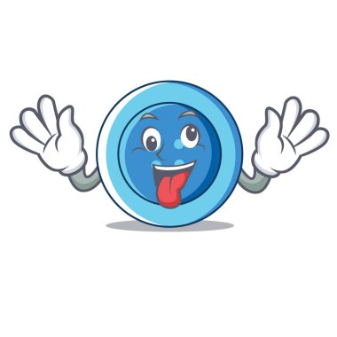 Çılgın giyim düğmesini karakter karikatür