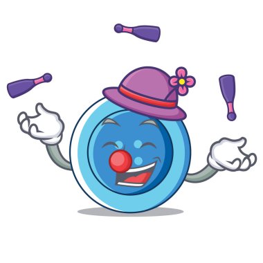 Hokkabazlık giyim düğmesini karakter karikatür