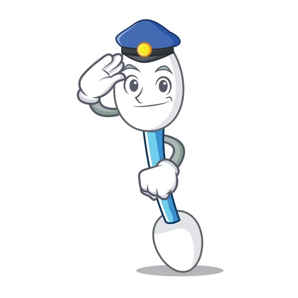 Police cotton swab character cartoon — Stock Vector