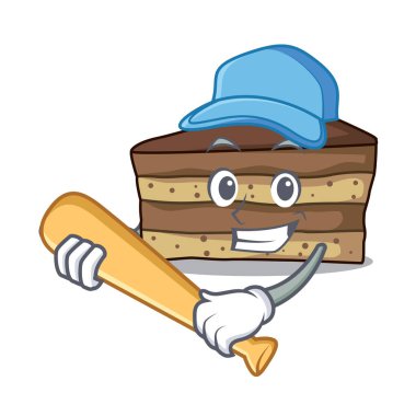 Oyun beysbol tiramisu karakter karikatür tarzı