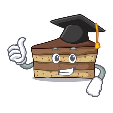 Mezuniyet tiramisu karakter karikatür tarzı