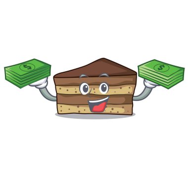 para tiramisu maskot karikatür tarzı ile