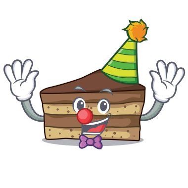 Palyaço tiramisu maskot karikatür tarzı