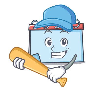 Oyun beysbol takvim karakter karikatür tarzı