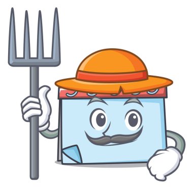 Çiftçi takvim karakter karikatür tarzı