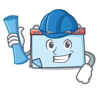 Mimar takvim karakter karikatür tarzı