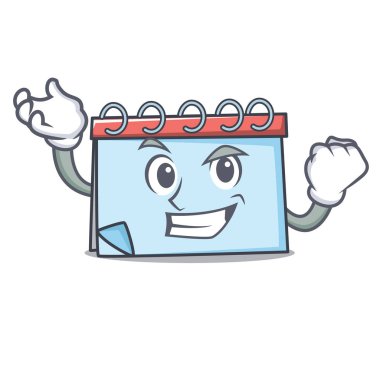 Başarılı takvim karakter karikatür tarzı