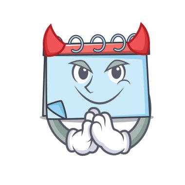 Şeytan takvim maskot karikatür tarzı