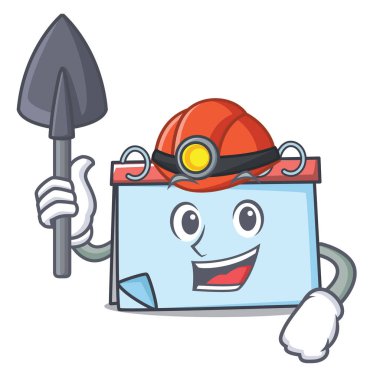 Madenci takvim maskot karikatür tarzı