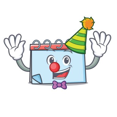 Palyaço takvim maskot karikatür tarzı