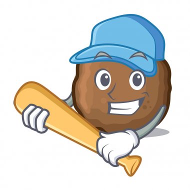Oyun beysbol köfte karakter karikatür tarzı