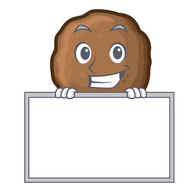 Yönetim Kurulu köfte karakter karikatür tarzı ile sırıtarak