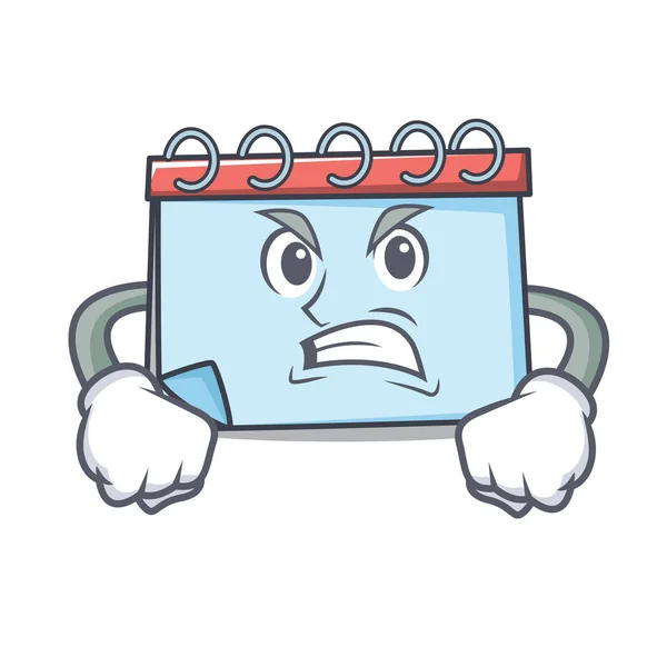 Estilo de desenho animado mascote calendário irritado — Vetor de Stock