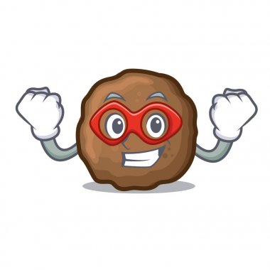 Süper kahraman köfte karakter karikatür tarzı