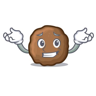 Sırıtan köfte karakter karikatür tarzı