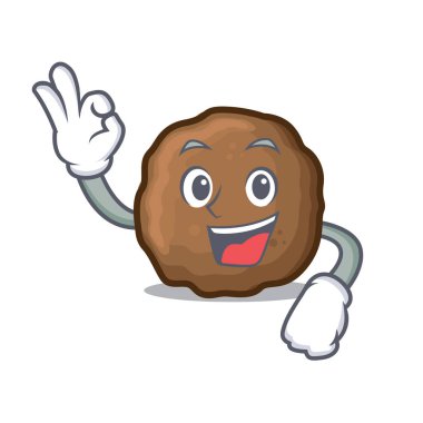 Köfte karakter karikatür tarzı Tamam