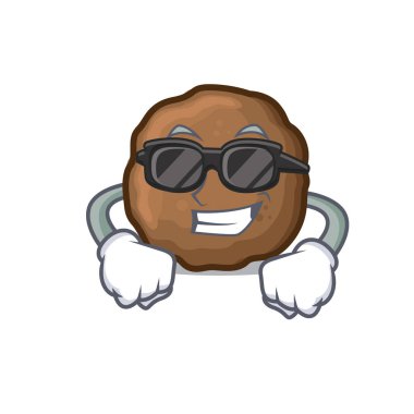 Süper cool köfte karakter karikatür tarzı