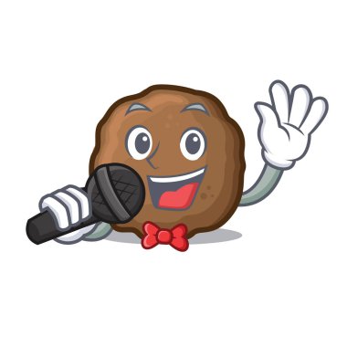 Şarkı köfte maskot karikatür tarzı