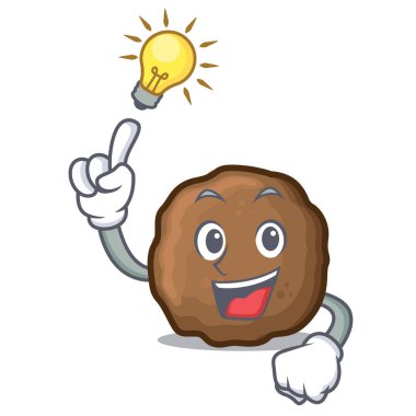 Fikir köfte maskot karikatür tarzı