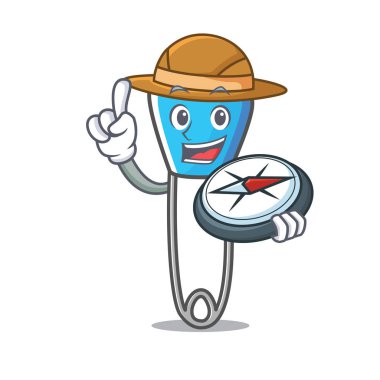 Explorer çengelli iğne maskot çizgi film