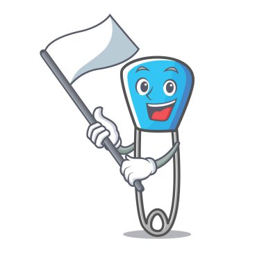 Bayrak çengelli iğne maskot çizgi film