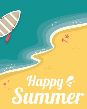 Yaz plaj partisi ilanı tipografik ile