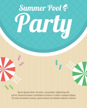 Yaz gece plaj partisi poster