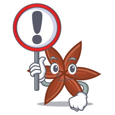 İşareti anason karakter karikatür tarzı ile