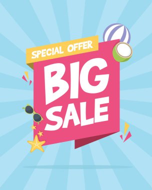 Yaz satış konsepti parti gecesi