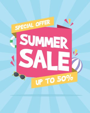 Yaz satış konsepti parti gecesi