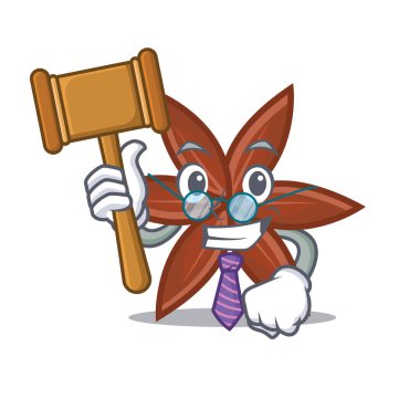 Yargıç anason maskot karikatür tarzı