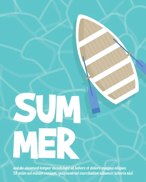 Sommaren beach party reklamblad med typografiska — Stock vektor