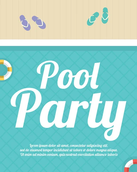 Sommernacht Beach Party Poster — Stockvektor