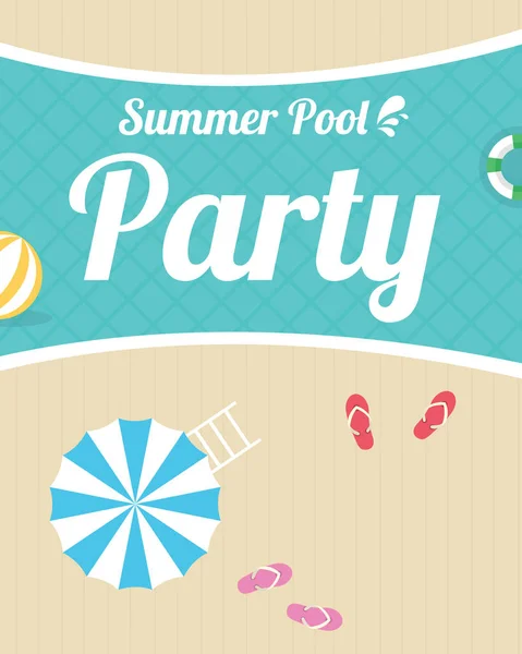 Sommer Nacht Beach Party Flyer — Stockvektor
