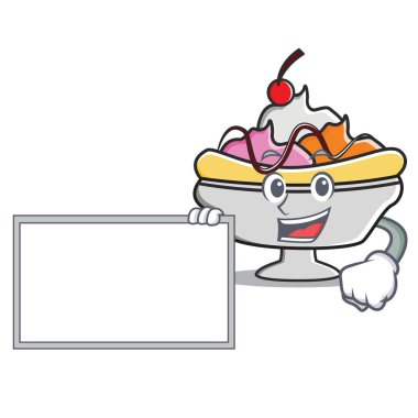 Yönetim Kurulu muzlu karakter karikatür ile