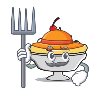 Çiftçi muzlu karakter karikatür