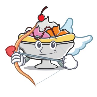 Aşk tanrısı muzlu karakter karikatür