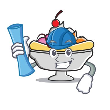 Mimar muzlu karakter karikatür