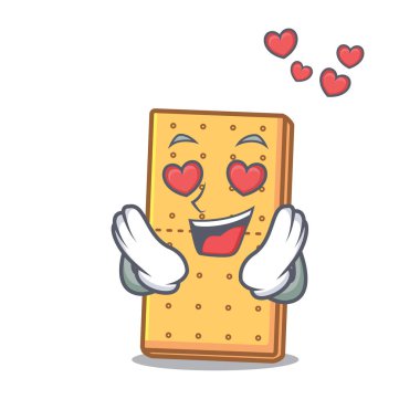 Aşk graham çerezleri maskot karikatür