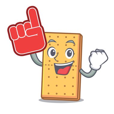 Köpük parmak graham çerezleri maskot çizgi film