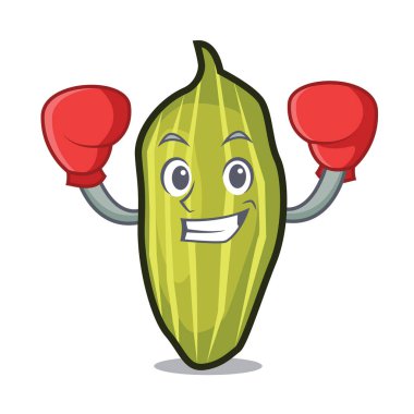 Kakule karakter karikatür tarzı boks