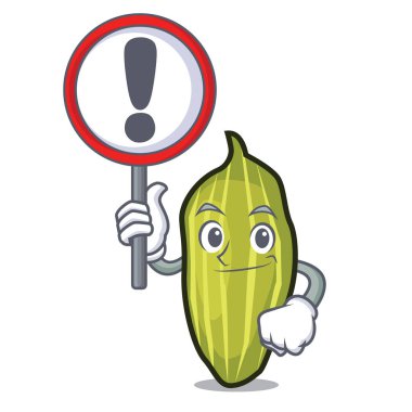 İşareti kakule karakter karikatür tarzı ile