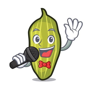 Şarkı kakule maskot karikatür tarzı